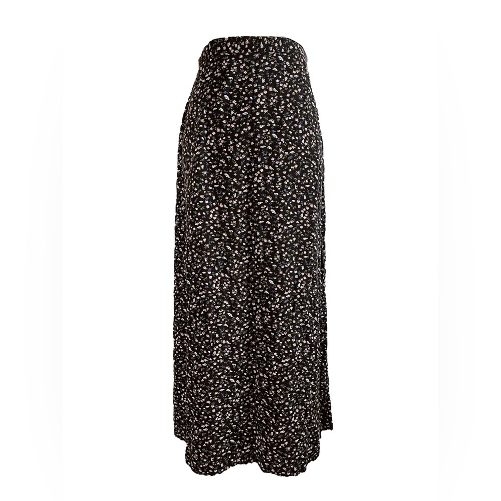 Vintage 90’s Black Floral Maxi Skirt